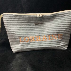 Custom Sage Wide Ribbed Velvet Corduroy Pouch-Lorraine